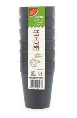 Gut & Günstig Mehrweg Becher - Bardak 6 Stück 0,3 Liter