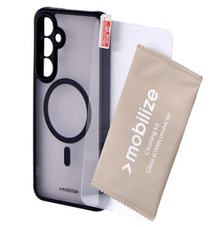 Protection Pack passend für Samsung S24 FE 5G Clear Black Case und Displayschutz