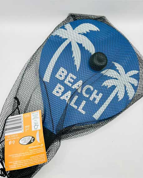 CRIVIT Wasserball-Set, aus Holz, mit Netzbeutel