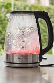 SILVERCREST  Wasserkocher Glas 3000 W 1,7L & Temperatur LED Farbe