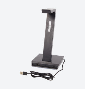 Battletron LED RGB Kopfhörerständer mit USB-Anschlüssen