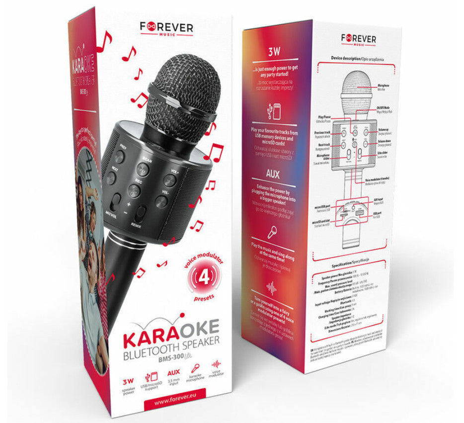 Bluetooth-Mikrofon mit Lautsprecher Karaoke