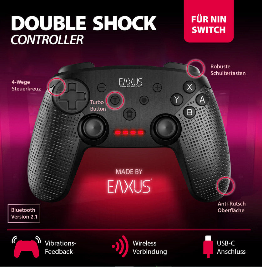 EAXUS Pro Controller für Nintendo Switch  Wireless Bluetooth