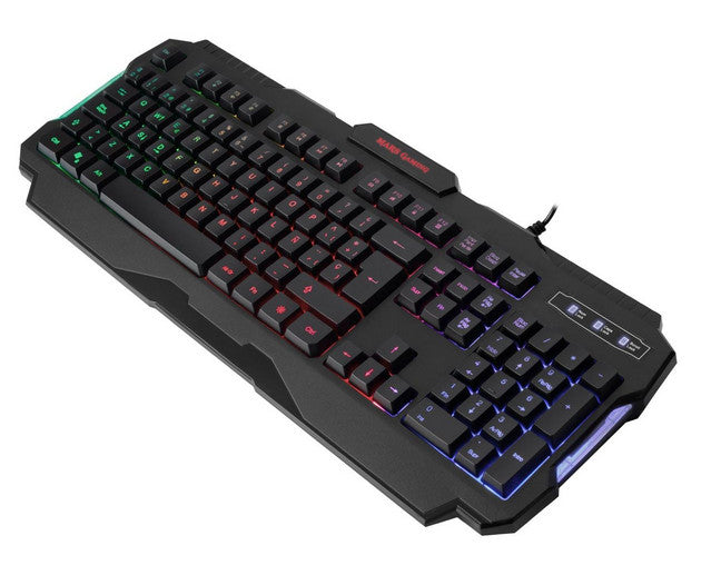 Gaming Tastatur Mars Gaming MRK0FR RGB Schwarz