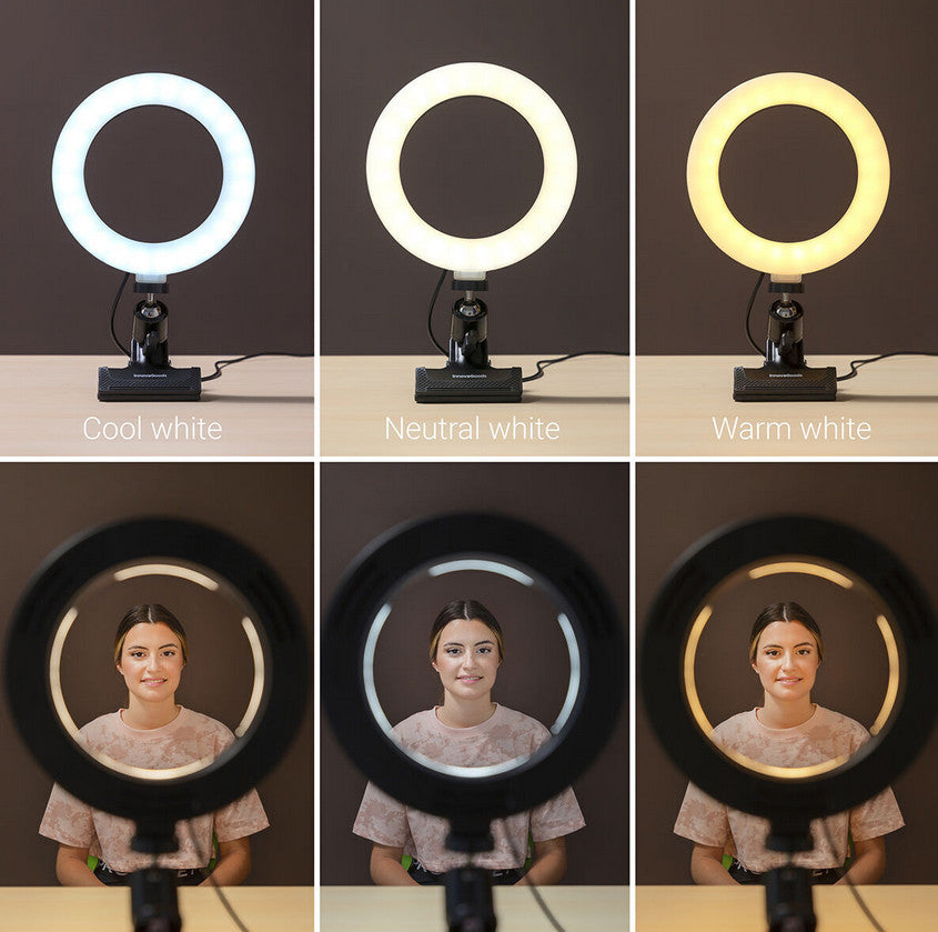 Selfie Lichtring mit Halteklammer Lumahoop