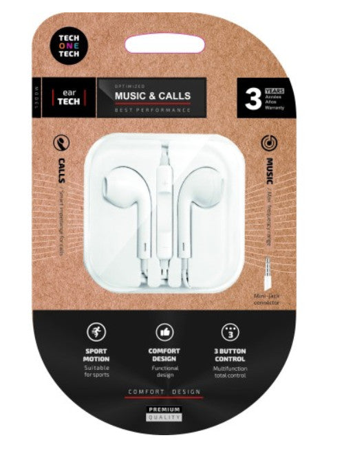 TechoneTech Kabelgebundene Kopfhörer + Micro-Buchse 3,5 mm, 1,20 m,