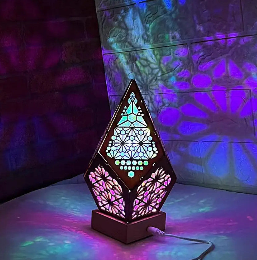 3D Bunte Böhmische LED Nachtlicht Polar Star Starry Sky Boden Projektion Lampe