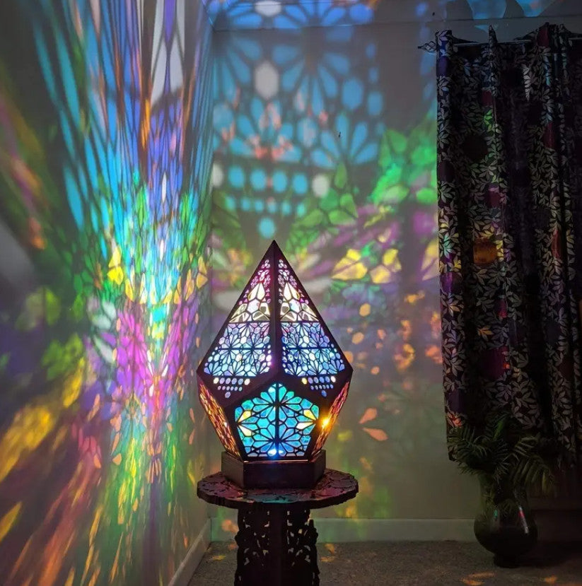 3D Bunte Böhmische LED Nachtlicht Polar Star Starry Sky Boden Projektion Lampe