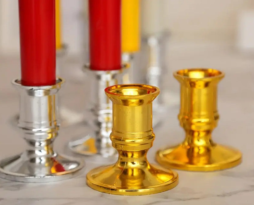 2 Kerzenhalter, Kerzenständer aus Kunststoff