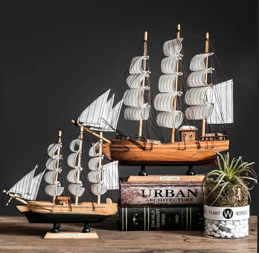 Wohndeko 20cm Holzschiff