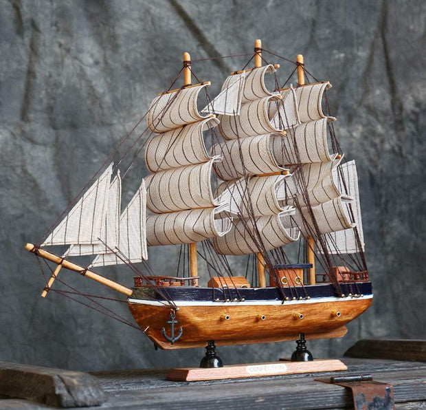 Wohndeko 20cm Holzschiff