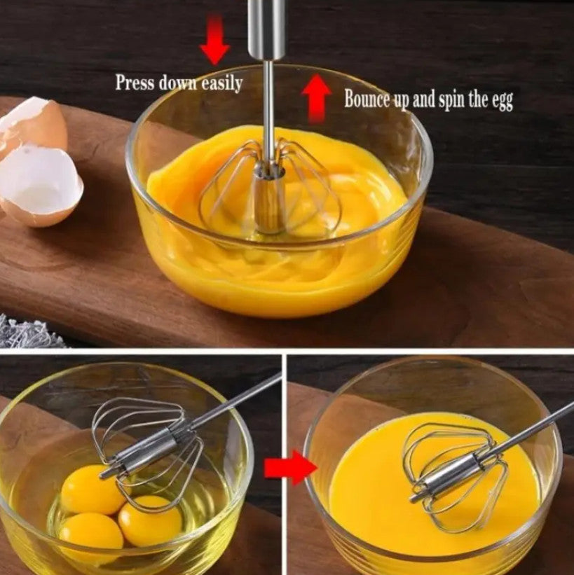 Halbautomatischer Eierschläger, Mixer Aus Edelstahl, Rührer Zum Kochen Und Backen  aus 25 cm