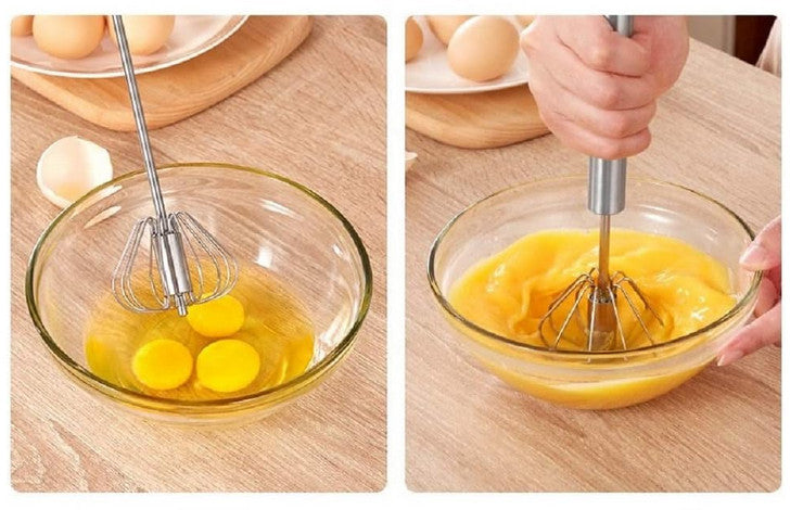 Halbautomatischer Eierschläger, Mixer Aus Edelstahl, Rührer Zum Kochen Und Backen  aus 25 cm