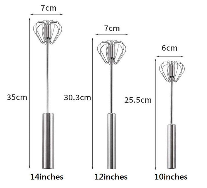 Halbautomatischer Eierschläger, Mixer Aus Edelstahl, Rührer Zum Kochen Und Backen  aus 25 cm