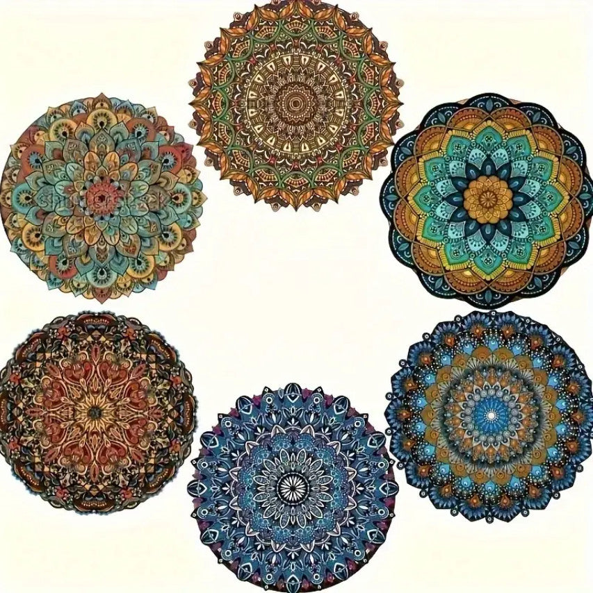 1 Stück Mandala-Blumen-Untersetzer, Wärmedämmmatte,