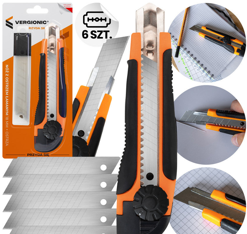 Cuttermesser 18mm mit Gummigriff