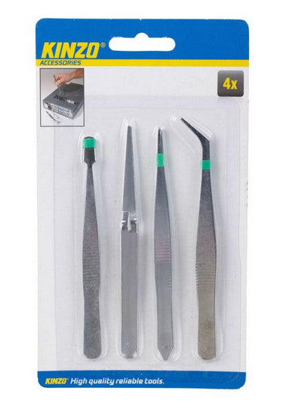 PINZETTEN SET 4-tlg. Pinzette Spitzpinzette