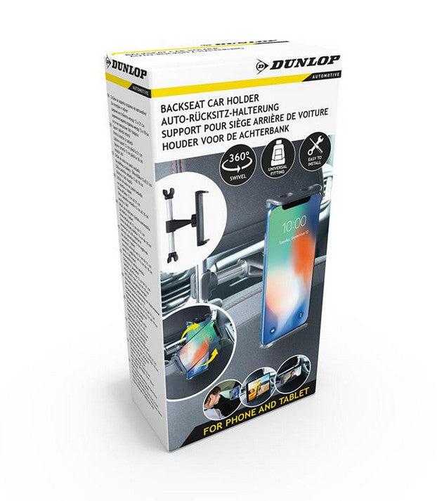 Dunlop - Auto-Kopfstützenhalterung für Smartphone/Tablet 12-21 cm