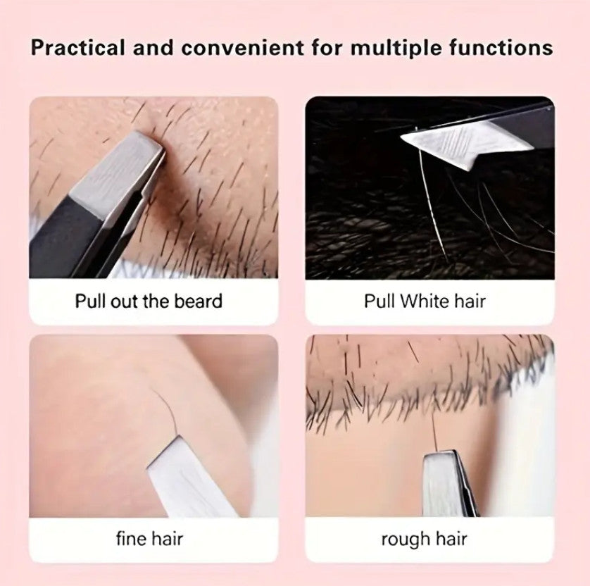 professionelle Augenbrauenpinzette, Ergonomische Schräge Spitze für Präzise Haarentfernung (Kopie)
