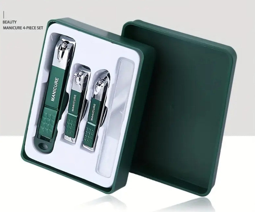 Nagelknipser Mit Nagelfeilen-Set, Scharfkantiger Fingernagel- Grün