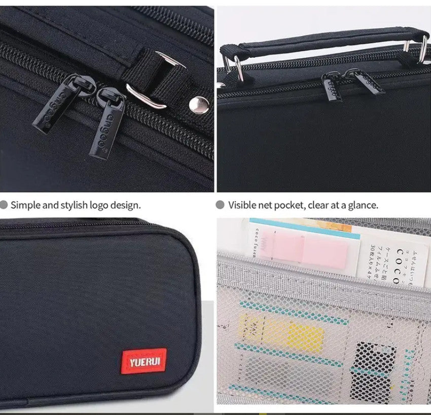 Große Kapazität Federmäppchen, Mehrschichtiges  Büro Mäppchen Hochschule Schulsachen