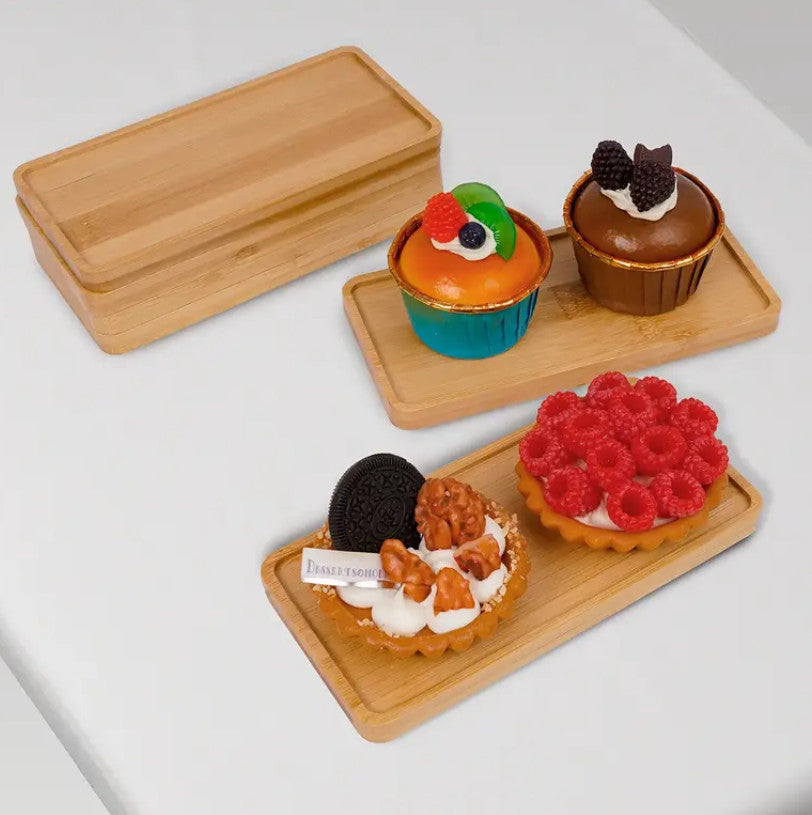 Elegantes Bambus-Serviertablett - Perfekt für Obst, Desserts