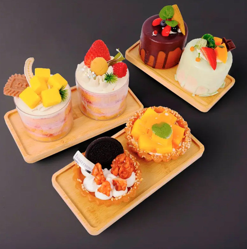 Elegantes Bambus-Serviertablett - Perfekt für Obst, Desserts