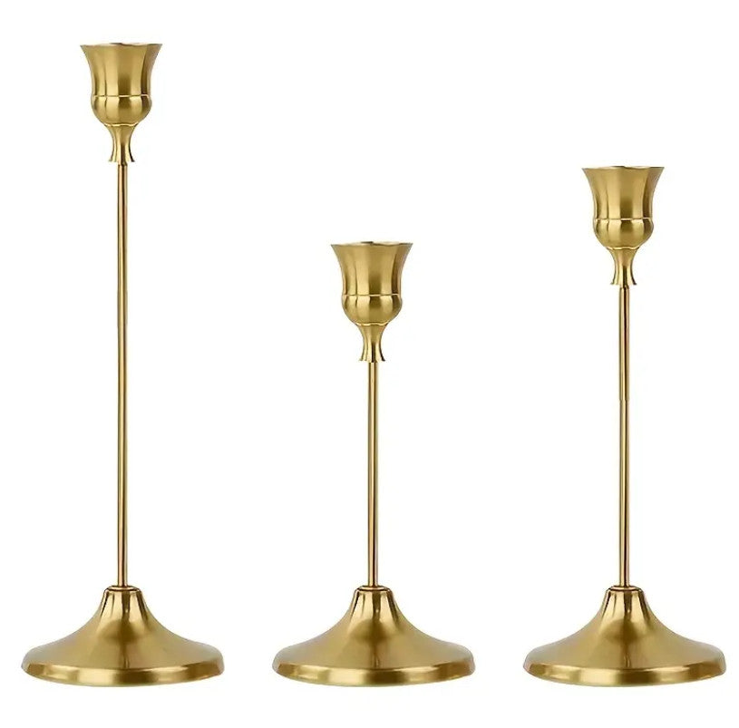 3er-Set Metall-Kerzenhalter Konischer Kerzenhalter