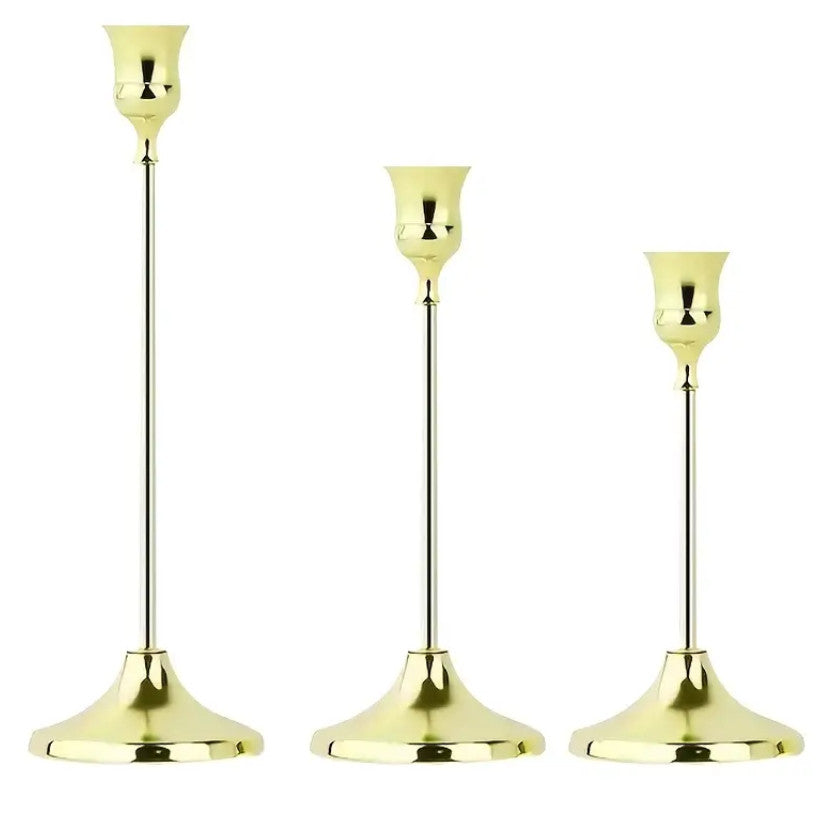 3er-Set Metall-Kerzenhalter Konischer Kerzenhalter