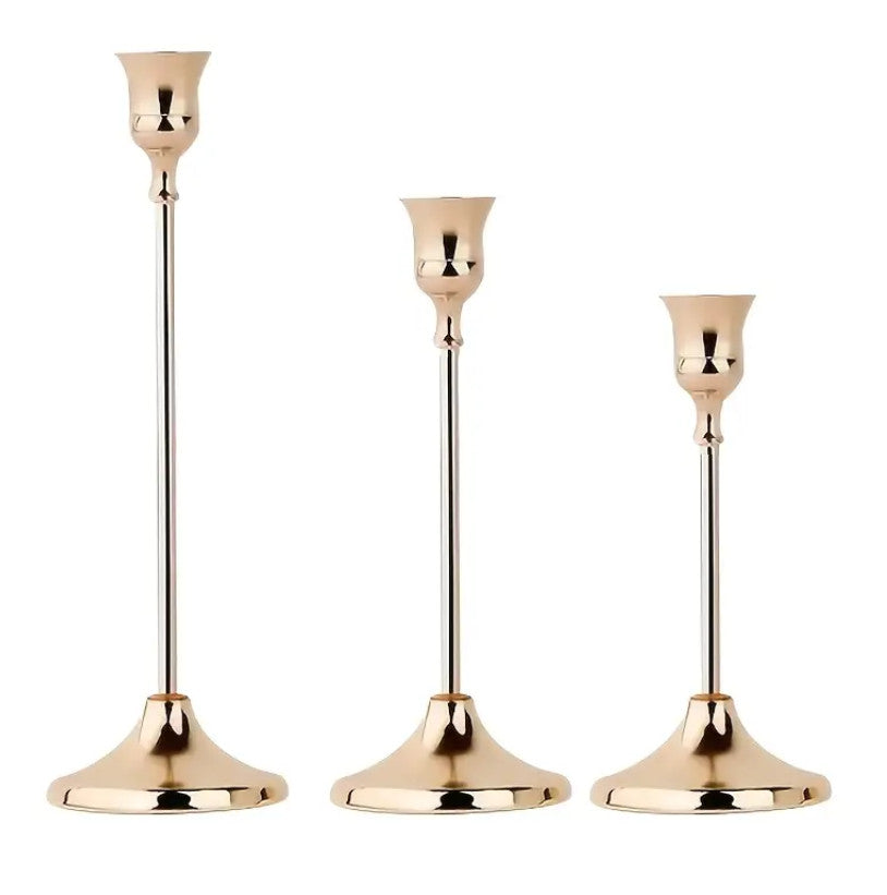 3er-Set Metall-Kerzenhalter Konischer Kerzenhalter