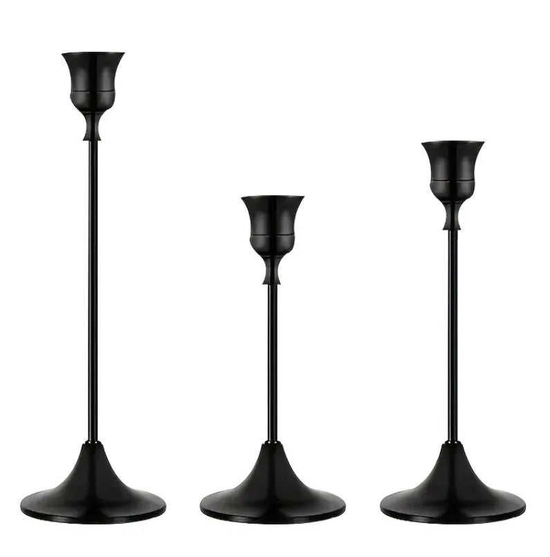3er-Set Metall-Kerzenhalter Konischer Kerzenhalter
