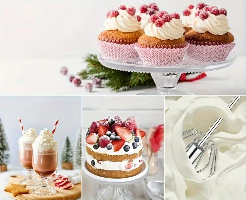 Halbautomatischer Eierschläger, Mixer Aus Edelstahl, Rührer Zum Kochen Und Backen  aus 25 cm