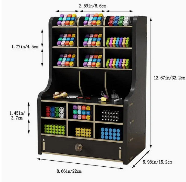 Holz Stift Aufbewahrungsbox Schublade, Stifthalter Desktop ordentliche – König Panda