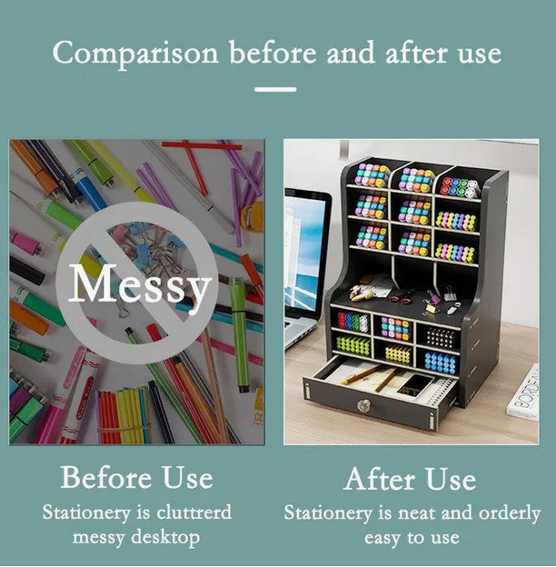 Holz Stift Aufbewahrungsbox Schublade, Stifthalter Desktop ordentliche