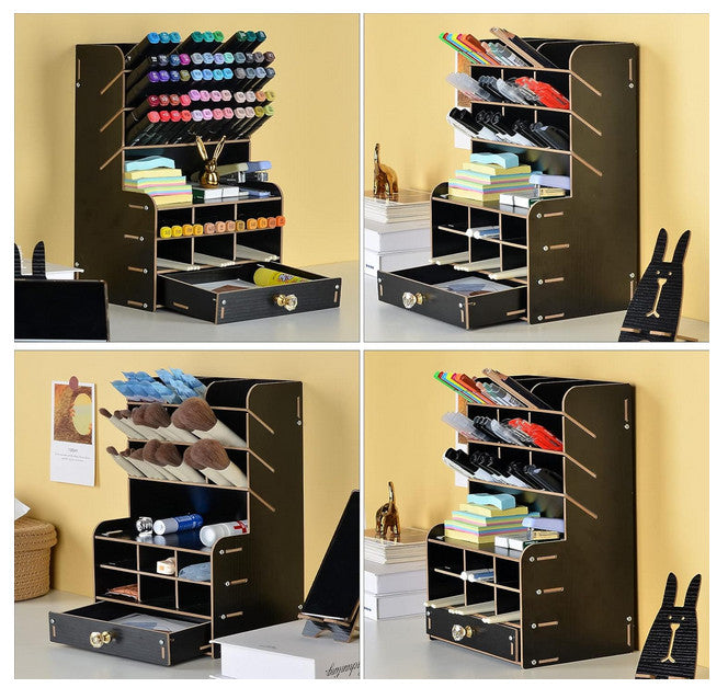 Holz Stift Aufbewahrungsbox Schublade, Stifthalter Desktop ordentliche