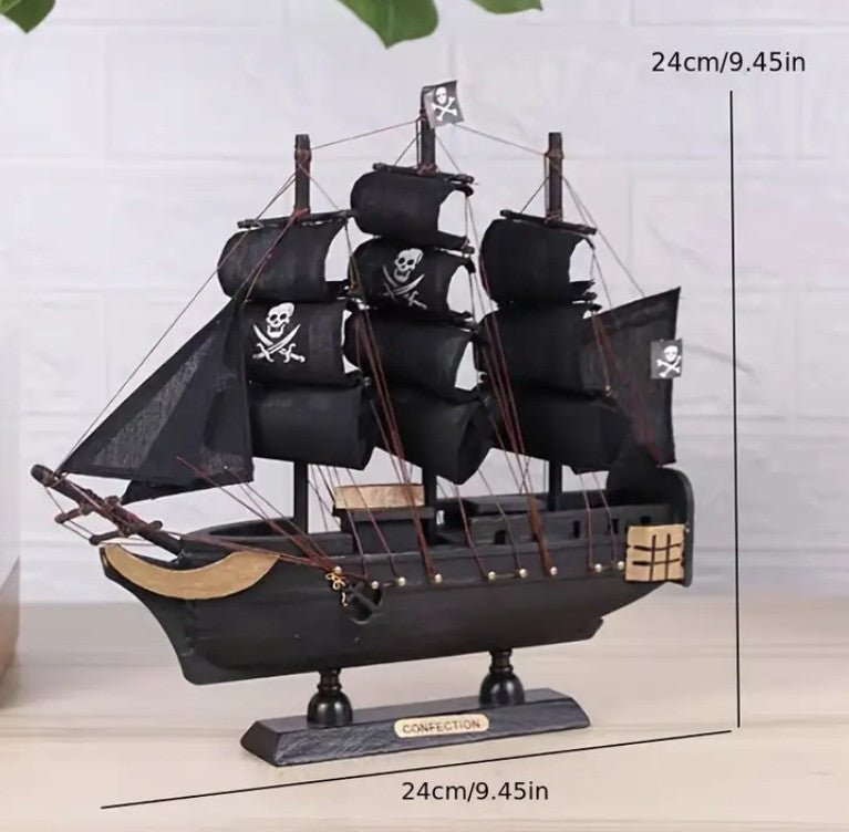 Piratenschiff Figur, Harz Wikinger Piratenboot, Mittelstück Sammlung