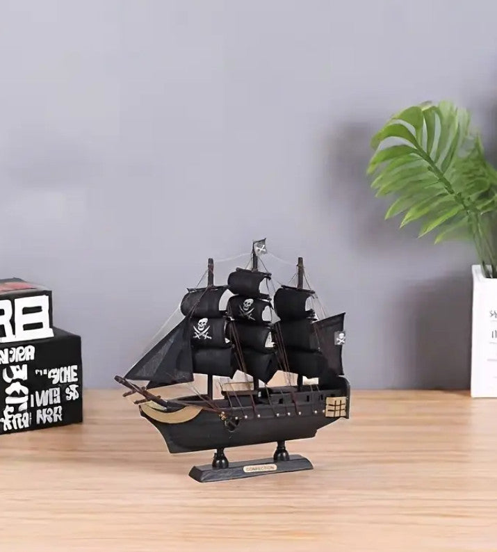 Piratenschiff Figur, Harz Wikinger Piratenboot, Mittelstück Sammlung