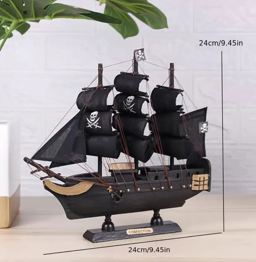 Piratenschiff Figur, Harz Wikinger Piratenboot, Mittelstück Sammlung