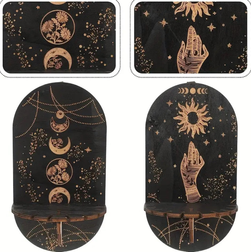 Kristall Ausstellungsregale Handregale Hexenzeug Holz Hängende