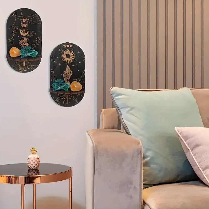 Kristall Ausstellungsregale Handregale Hexenzeug Holz Hängende