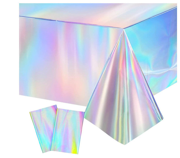 schillernde Laser-Party-Tischdecke, Einweg-Tischdecke