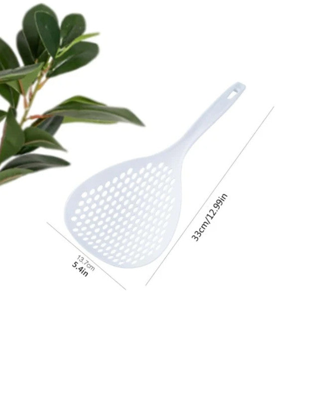 teiliges Sieb, Schaufelsieb, Geschlitzter Nudellöffel Weiss