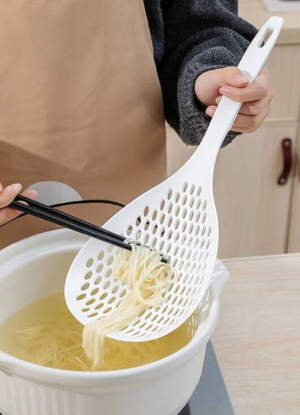 teiliges Sieb, Schaufelsieb, Geschlitzter Nudellöffel Weiss