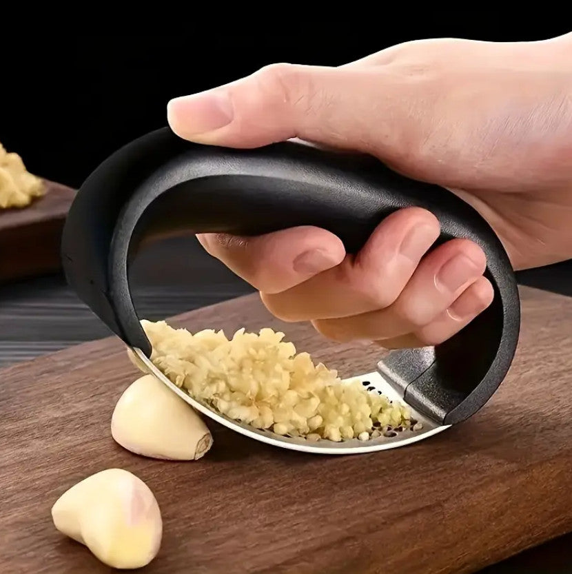 Knoblauchpresse, Edelstahl-Knoblauchpresse, Metallwippe