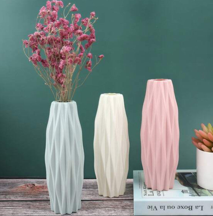 Künstliche Kunststoff-Blumenvase, 5,9 Zoll/15 Cm Hohe Einfarbige