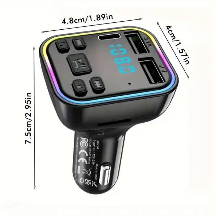 Auto MP3-Player Kabelloser FM-Transmitter Typ C USB-C