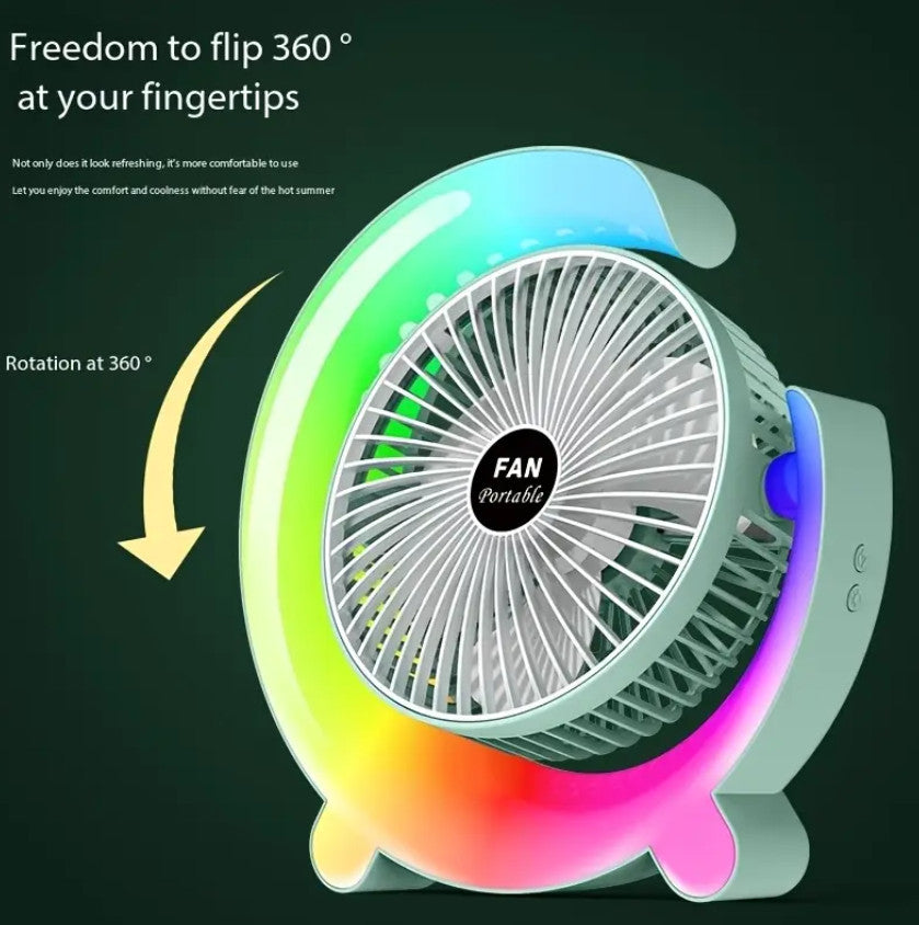 SENBOWE Tragbarer Ventilator, Kleiner Leiser Tischventilator