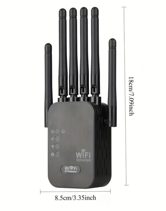 WiFi-Booster, WIFI-Extender, Schwarz- 1200Mbps