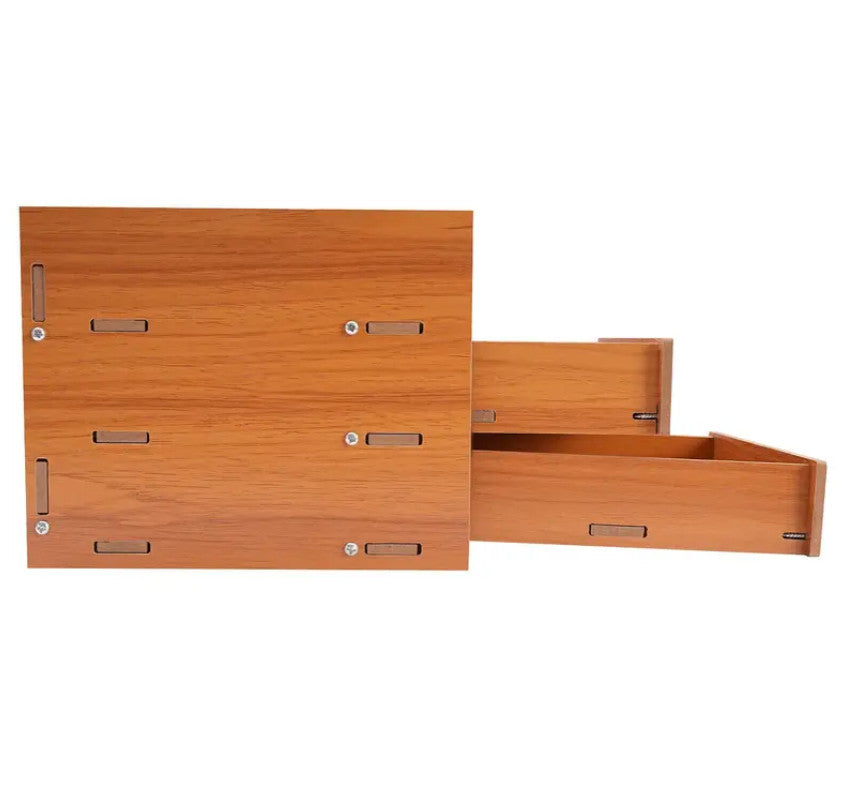 Holz-Schreibtisch-Organizer mit Schubladen Bürobedarf Computer Desktop Tischplatte