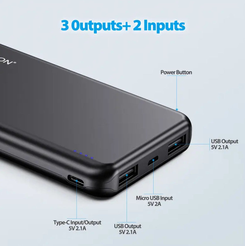 Powerbank mit 10000mAh – Tragbares USB-C-Ladegerät